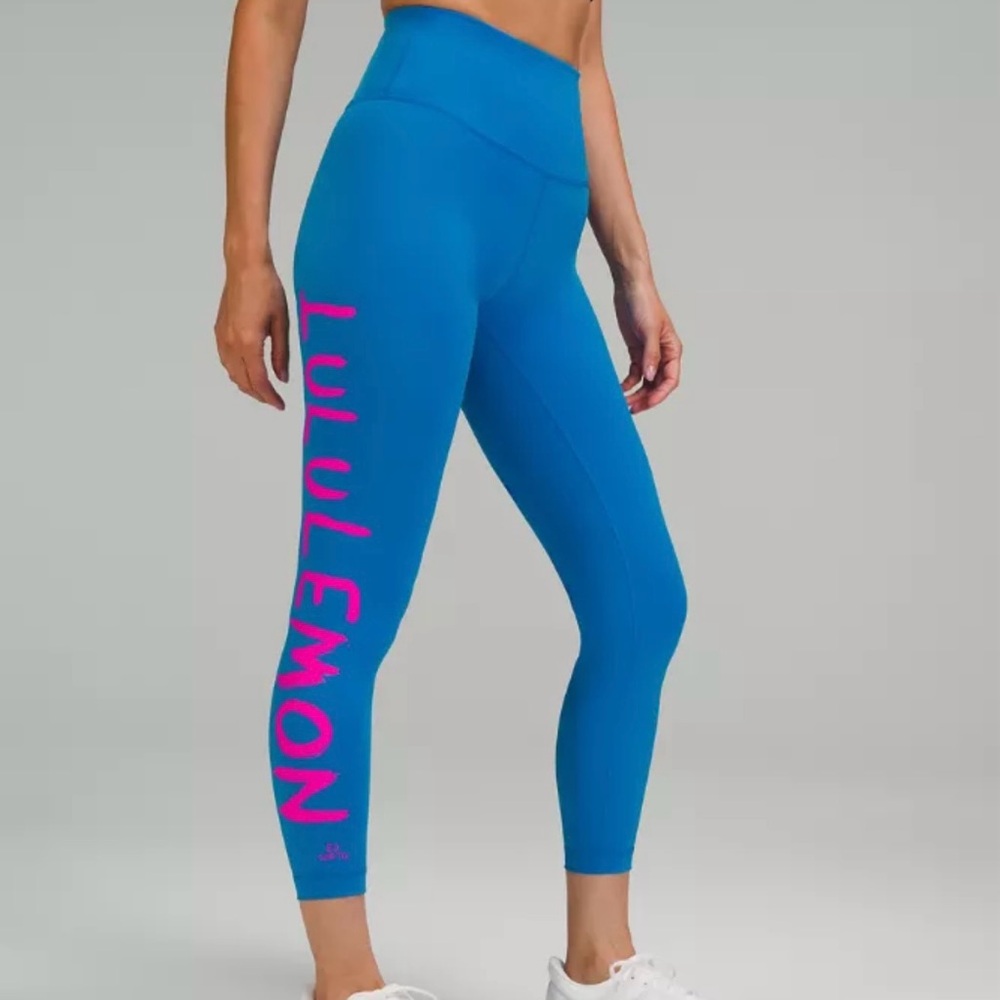 lululemon athletica Blue Form-Fitting Leggings